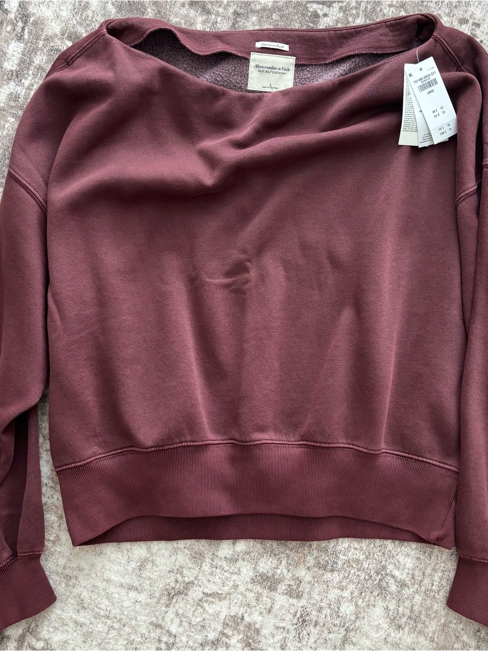 NWT Abercrombie & Fitch Maroon Pullover Sweatshirt